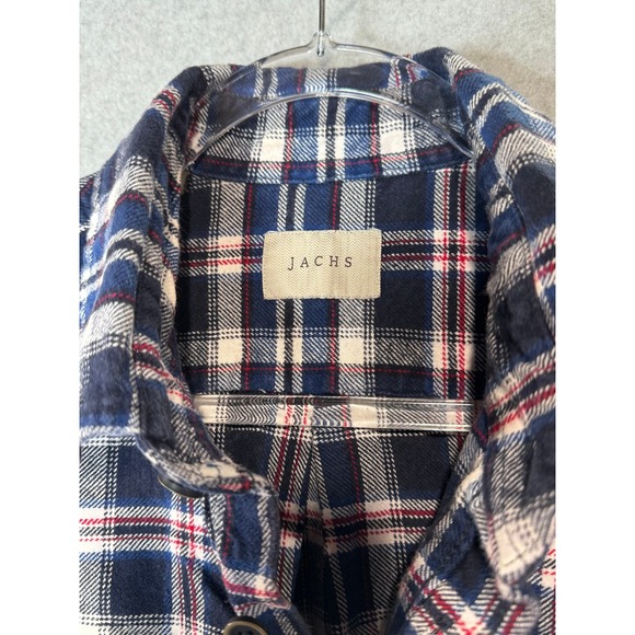 JACHS Flannel Shirt‎ Men's Large Multicolor Plaid 100% Cotton Pockets Button-Up - Picture 4 of 11